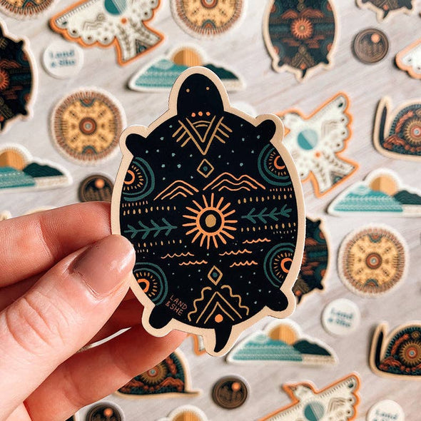 Decorative Sun Turtle Sticker