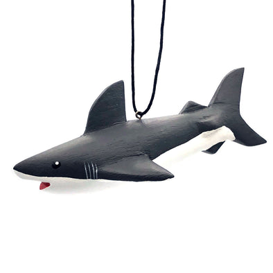 Hand-Carved Great White Shark Ornament