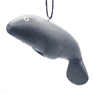 Hand-Carved Manatee Ornament