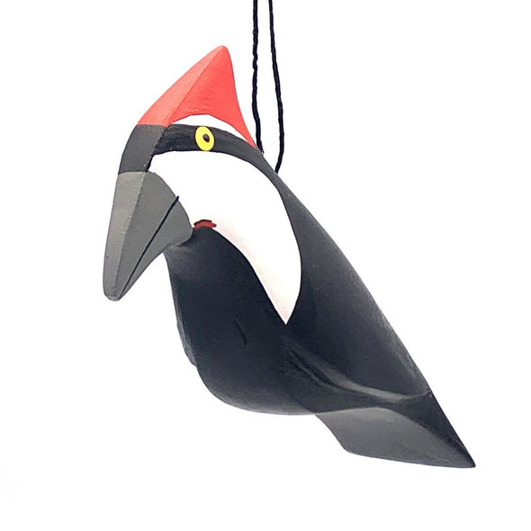 Hand-Carved Pileated Woodpecker Ornament