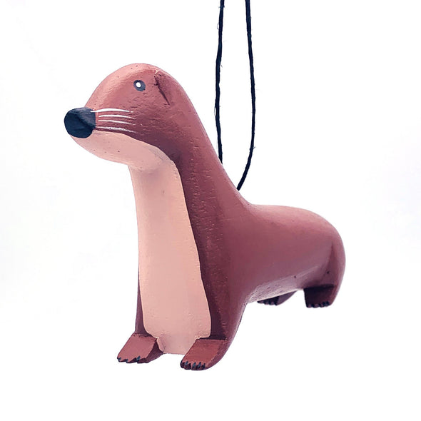 Hand-Carved River Otter Ornament