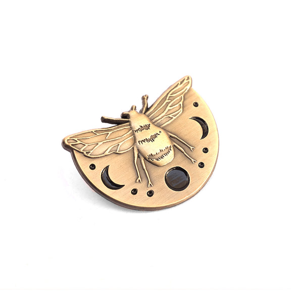 Lunar Bee Enamel Pin