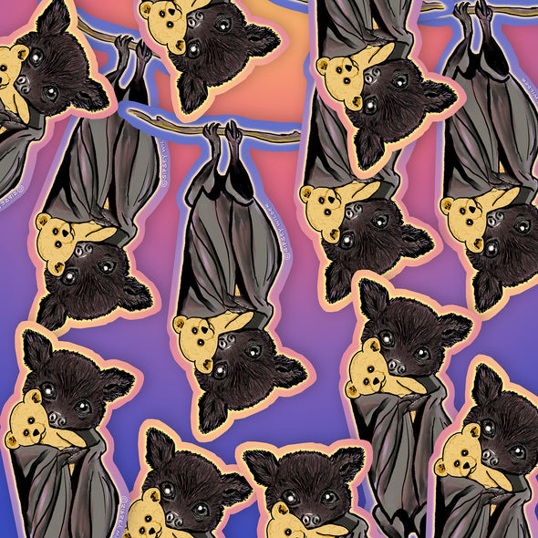 Cuddle Buddies Bat Vinyl Sticker