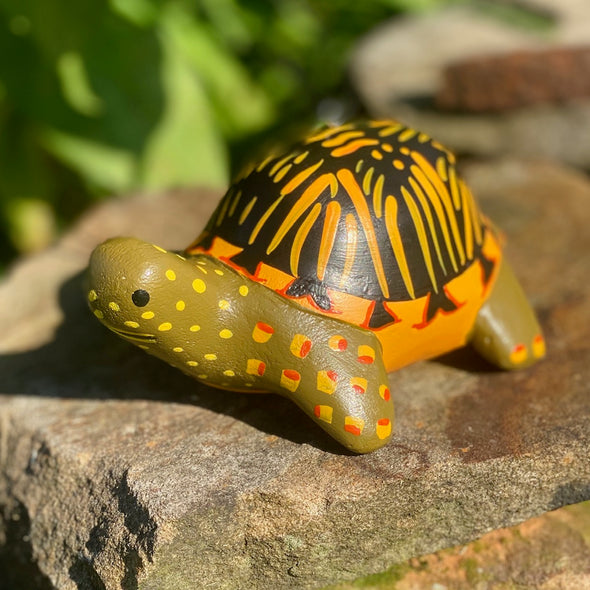 Hand-Carved Box Turtle Ornament