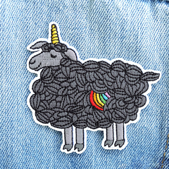 Black Sheep Unicorn Iron-on Patch