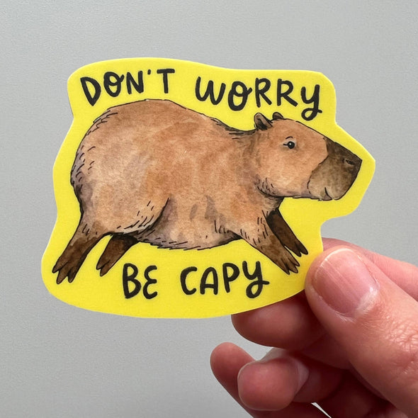 Don't Worry Be Capy Sticker