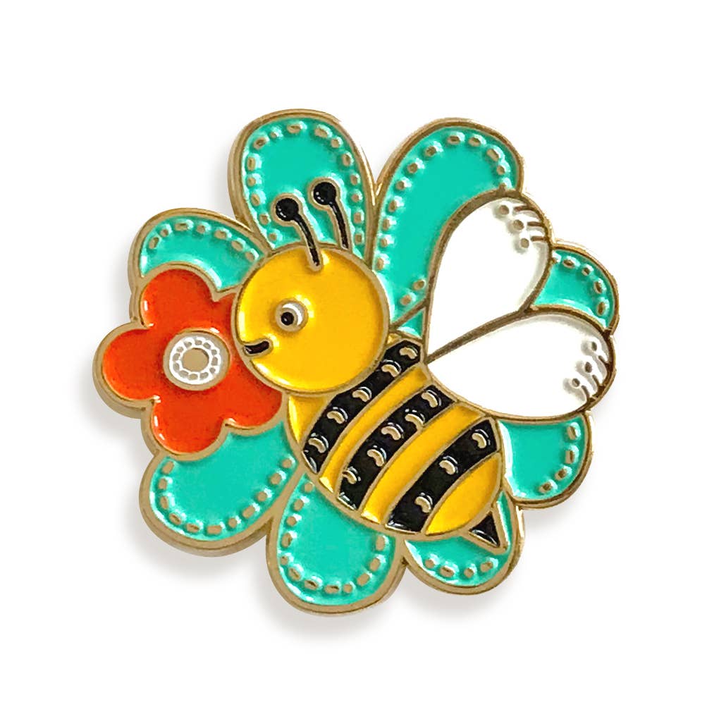 Enamel Pins & Brooches, Bee Happy Brooch