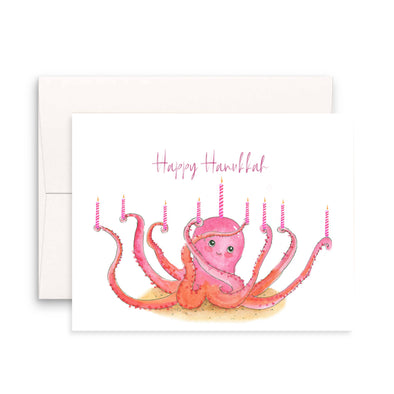 Octopus Happy Hanukkah Card