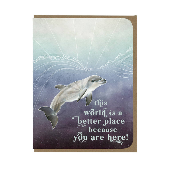 Friendly Dolphin - Encouragement Card