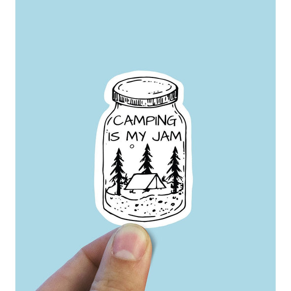 Camping is My Jam Vinyl Sticker