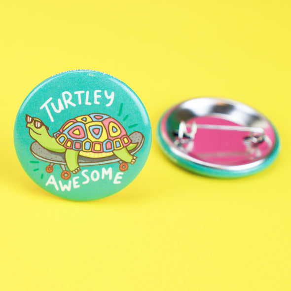 Turtley Awesome Pinback Button