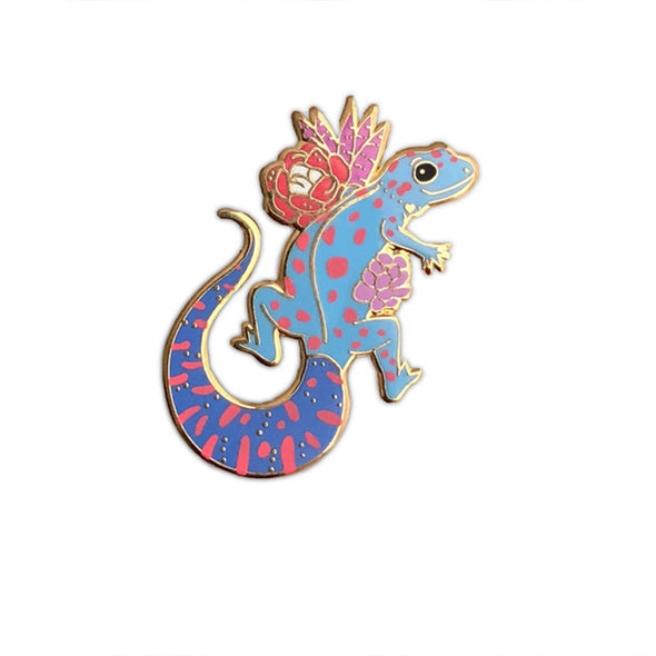 Blue Spotted Gecko Enamel Pin