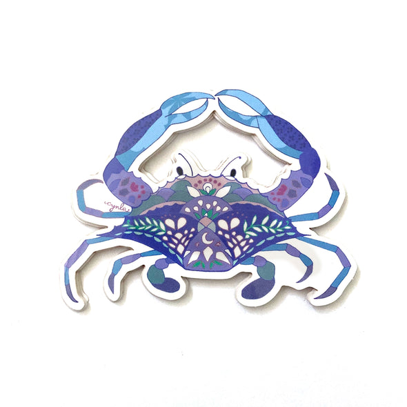 Blue Crab Vinyl Sticker
