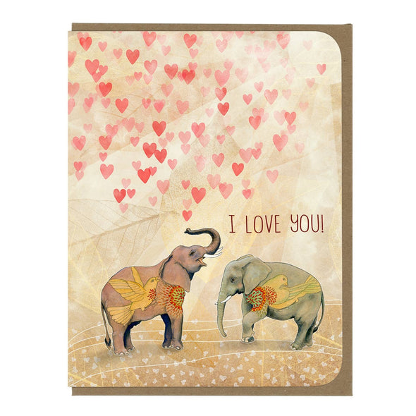 I Love You Elephants Card