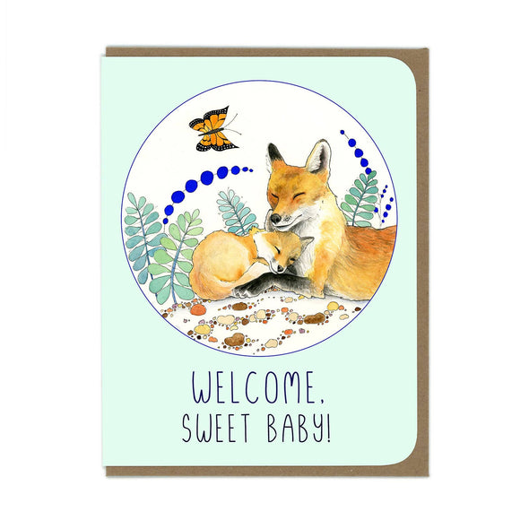 New Baby Fox Greeting Card