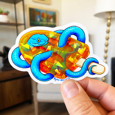 Crystal Holographic Popsssssicle (Viper Snake) Sticker