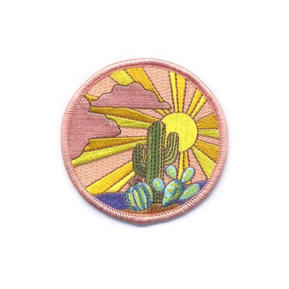 Sunset Cactus Iron On Patch