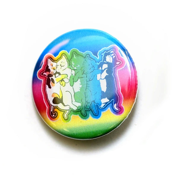 Sleeping Rainbow Cats Pinback Button
