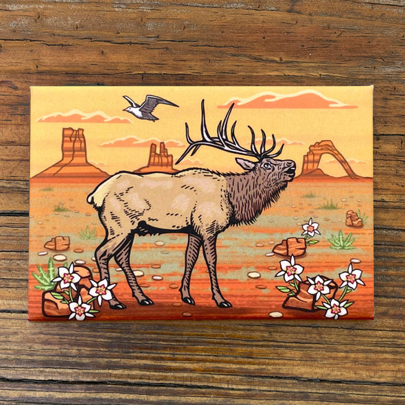 Morning Serenade Utah Elk Magnet