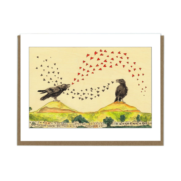 Crow Duet Greeting Card
