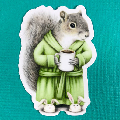 Coffee Squirrel Sticker