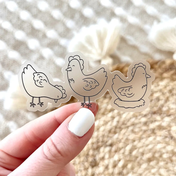 Clear Chicken Series Sticker