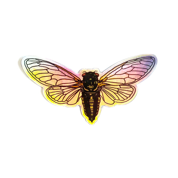 Holographic Cicada Sticker