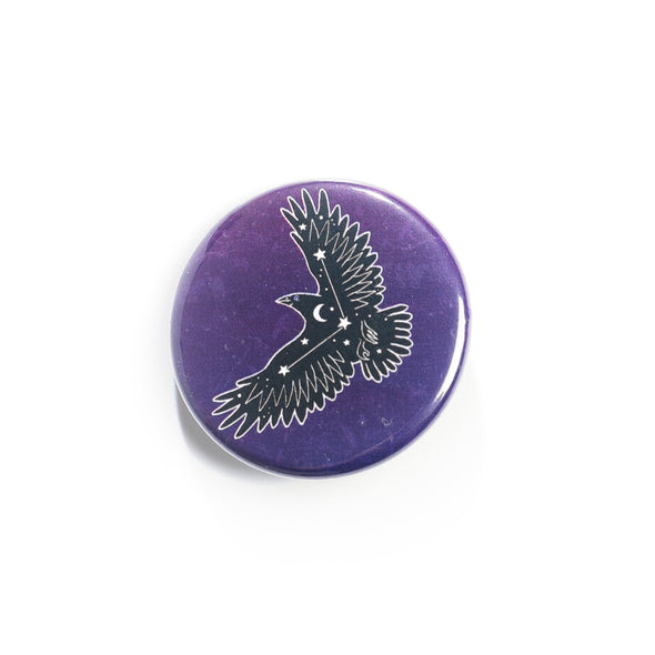 Cosmic Crow Pinback Button