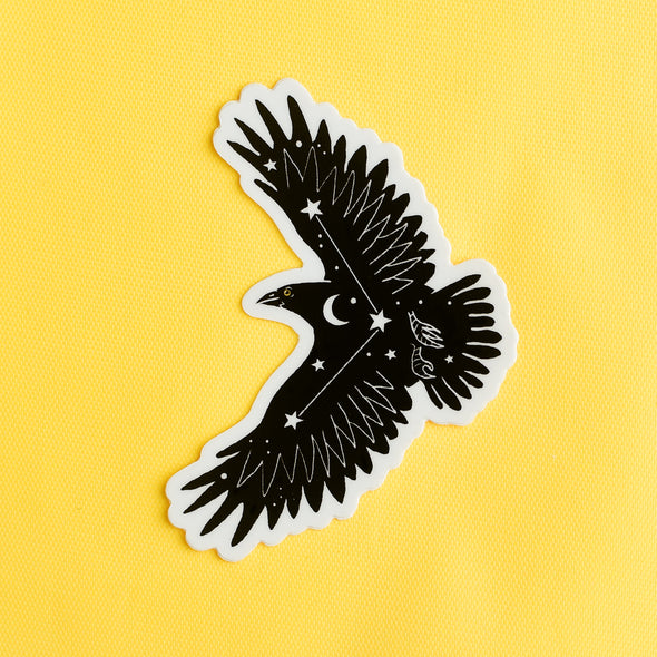 Cosmic Crow Vinyl Sticker