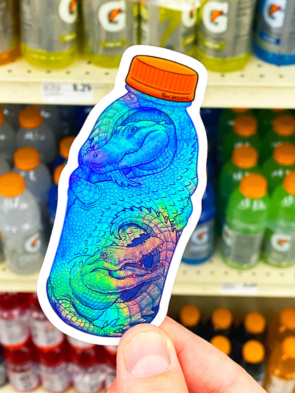 Gatorade (Bottle With Alligators) Holographic Sticker