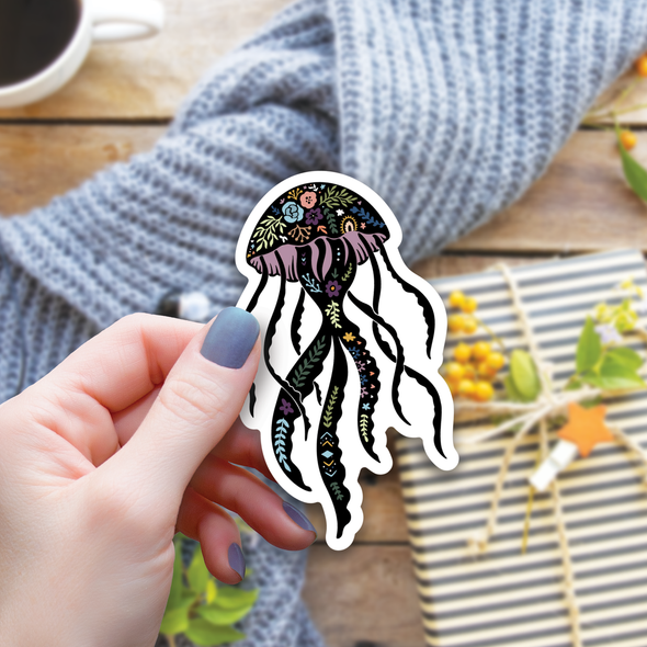 Magical Boho Jellyfish Vinyl Sticker