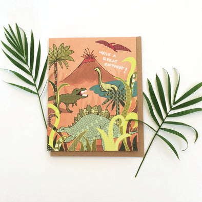 Dinosaurs Birthday card