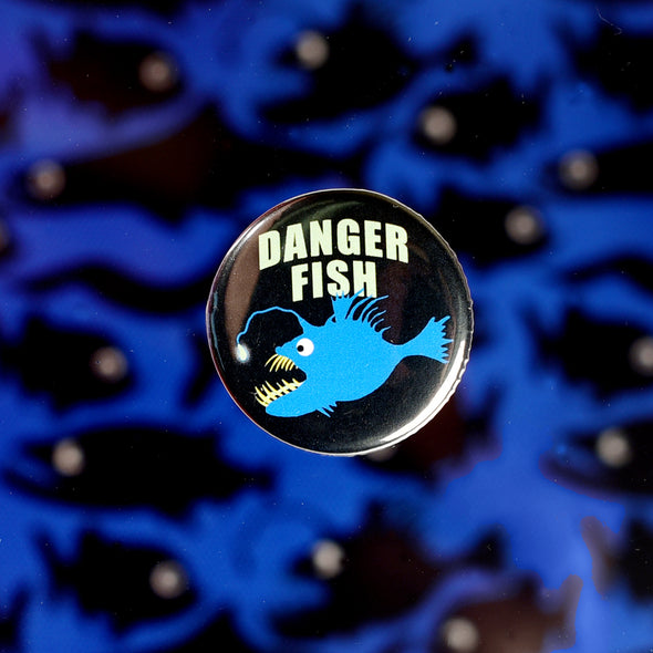 Danger Fish 1.25" Pinback Button