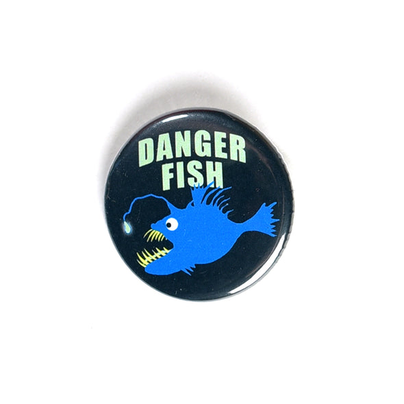 Danger Fish 1.25" Pinback Button