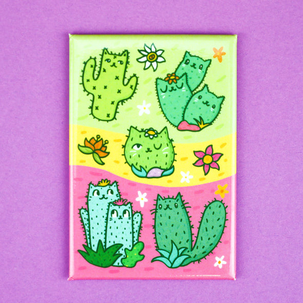 Cactus Kitties Desert Cacti Fridge Magnet