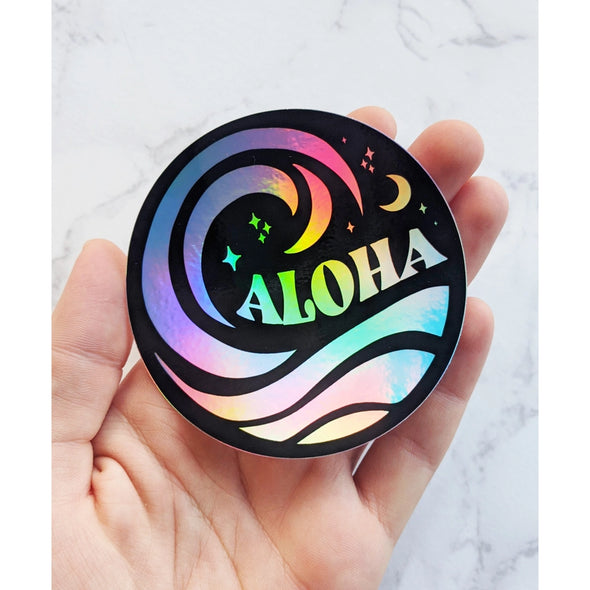 Aloha Ocean Waves Vinyl Sticker