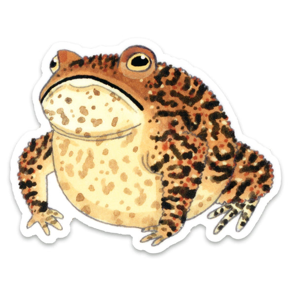 Grouchy Toad Vinyl Sticker