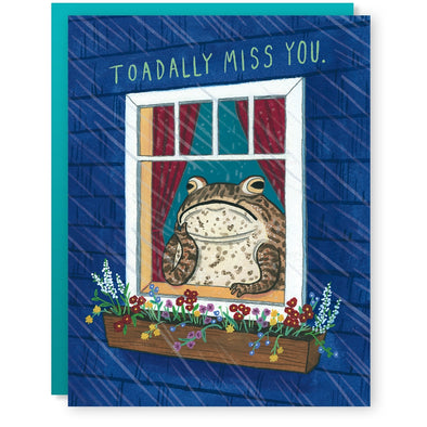Toadally Miss You Card