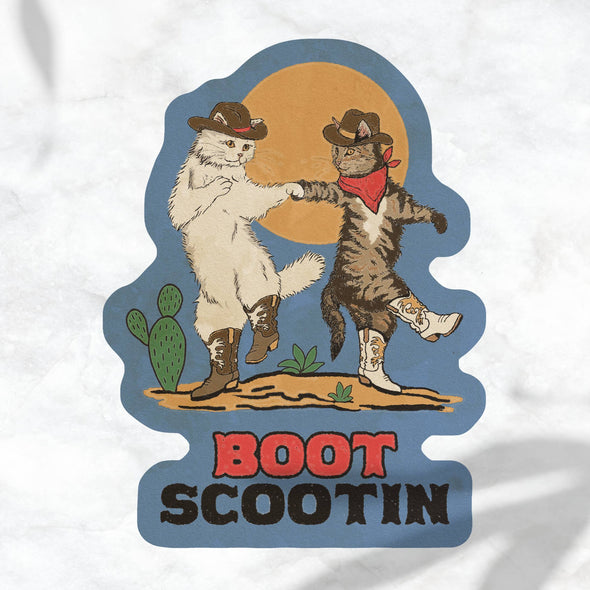 Boot Scootin' Kitties Sticker