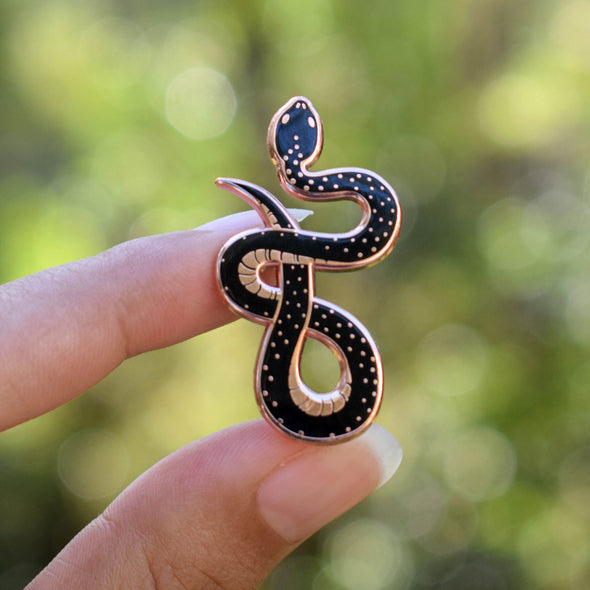 Black Snake Enamel Pin