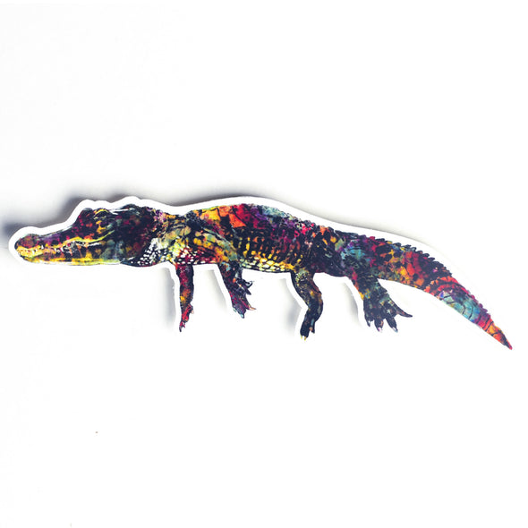 Tie-Dye Alligator Vinyl Sticker