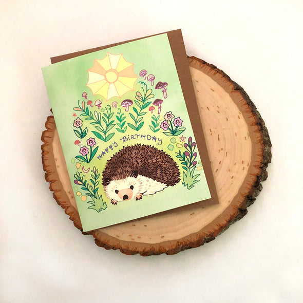 Hedgehog Birthday card