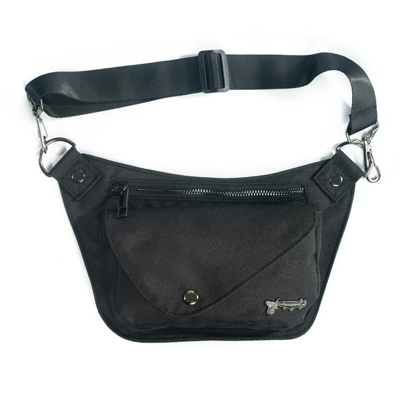 Midnight Black Lux Hip Pouch (♻️Polyester)