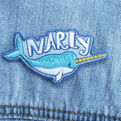 Narly Unicorn of the Sea Iron On Patch