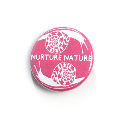 Nurture Nature Snail Pinback Button