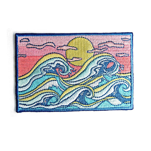 Ocean Waves Iron-On Patch