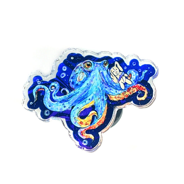 Cuddle Buddies Octopus Acrylic Pin