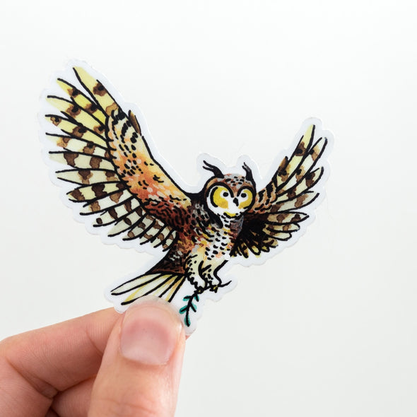 Owl Vinyl Sticker