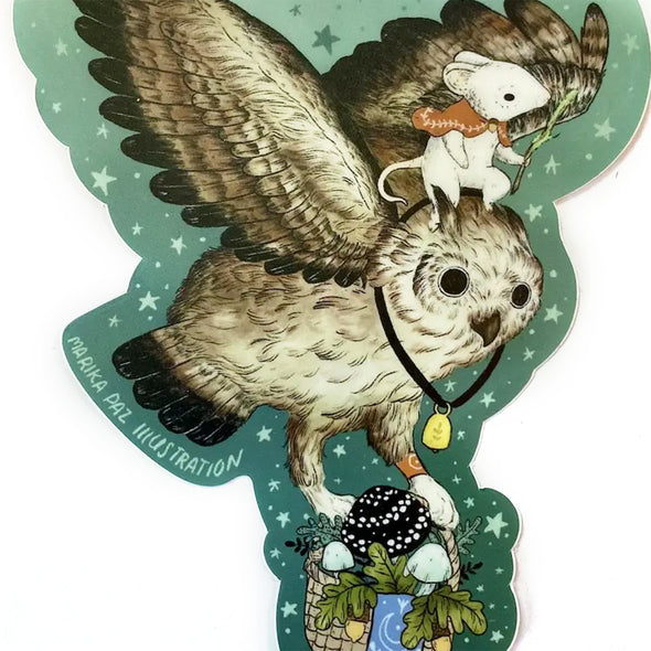 Mystic Owl & Mouse Sticker