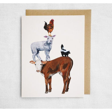 Pile of Animals Greeting Card